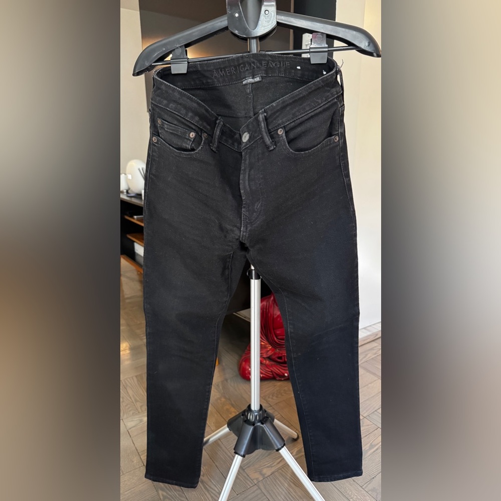 American Eagle Next Level Flex Black Skinny Jean Size 32x30